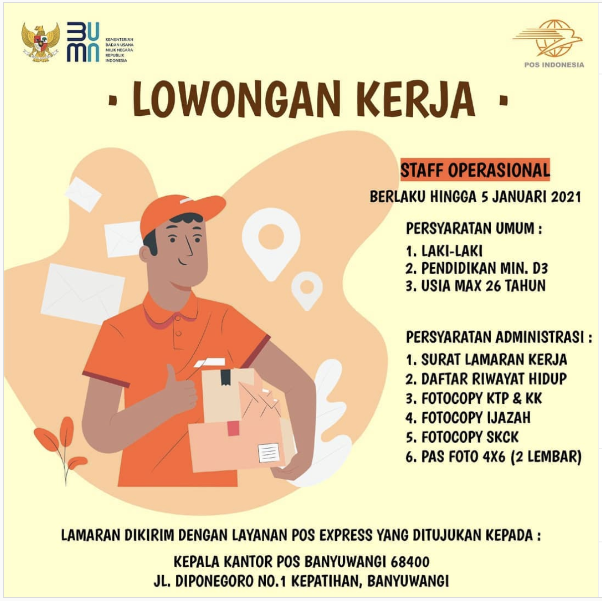 Lowongan Kerja Pos Indonesia - LOKERNAS