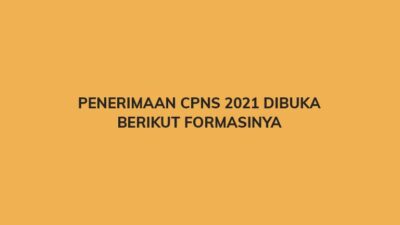 Lowongan CPNS 2021