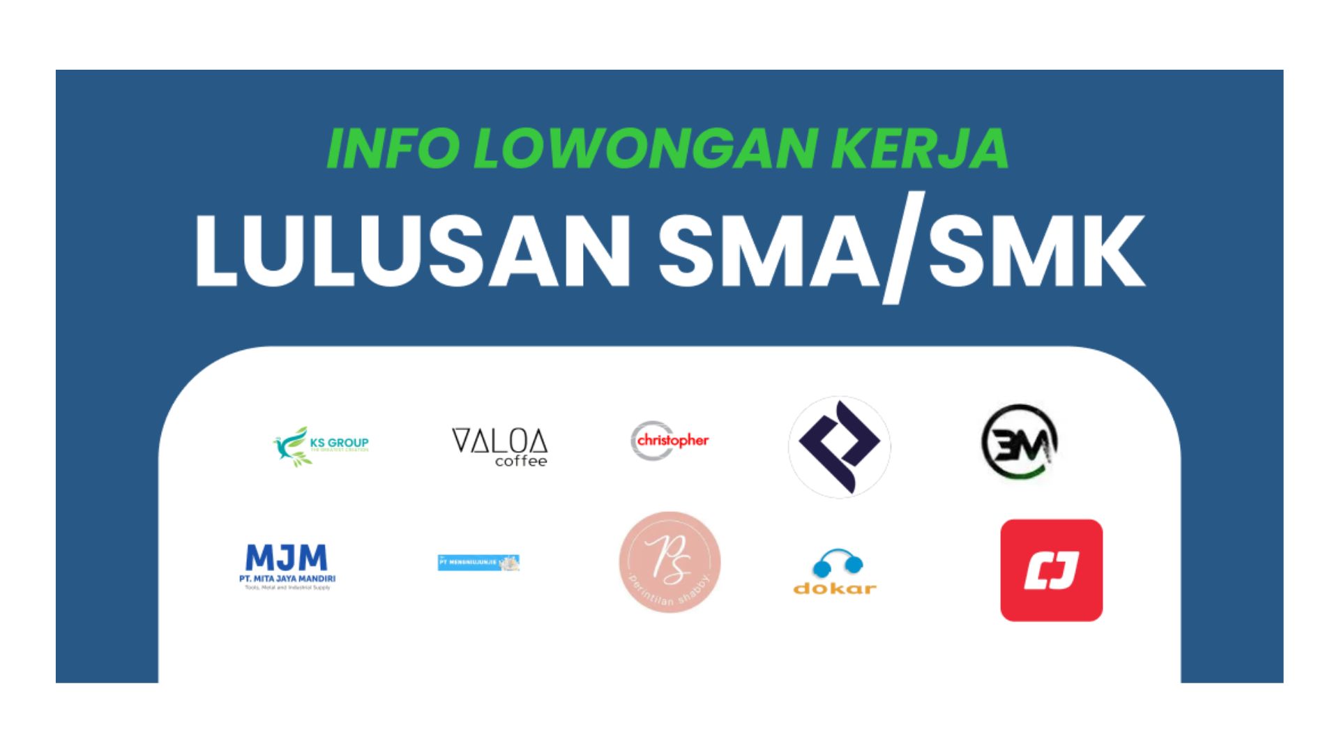 Daftar Lowongan Kerja Lulusan SMA/SMK Terbaru 2023