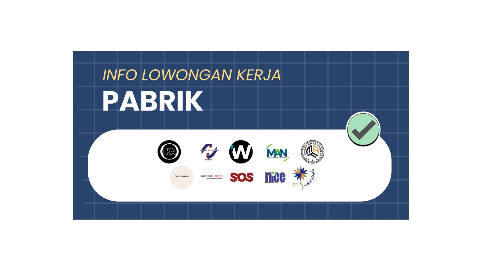 Daftar Lowongan Kerja Pabrik Terbaru Desember 2023